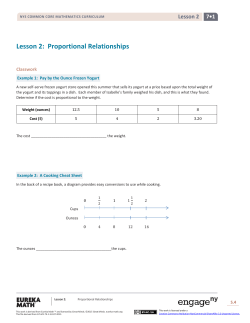 Lesson 2: Proportional Relationships
