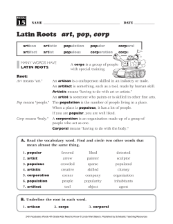 Latin Roots art, pop, corp 15