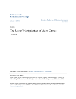 The Rise of Manipulatives in Video Games