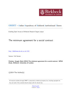 The minimum agreement for a social contract