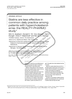 Statins are less effective in common daily practice among patients