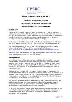 User Interaction with ICT