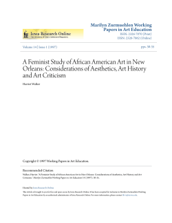 A Feminist Study of African American Art in New Orleans