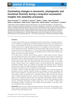 Contrasting changes in taxonomic, phylogenetic and