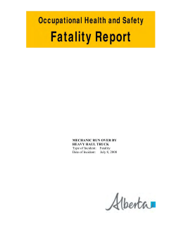 2008 Fatality Report: Mechanic Run Over by Heavy Haul Truck