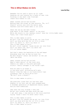 Lana Del Rey This Is What Makes Us Girls - Pisnicky