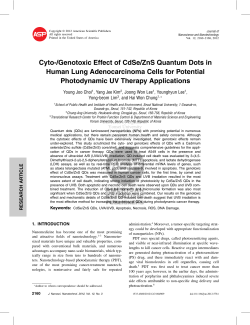 Cyto-/Genotoxic Effect of CdSe/ZnS Quantum Dots in Human Lung