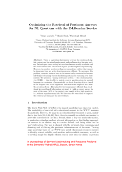 Optimizing the Retrieval of Pertinent Answers for