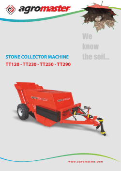 stone collector machine tt120 - tt230 - tt250 - tt290