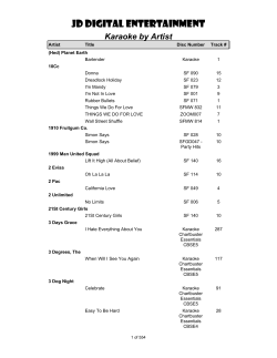 Karaoke by Artist - Anchor Bar Club Restaurant