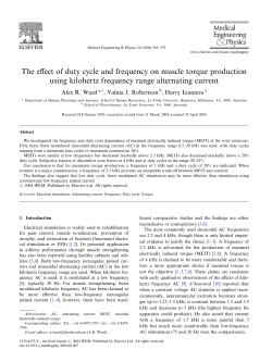 The effect of duty cycle and frequency on muscle torque
