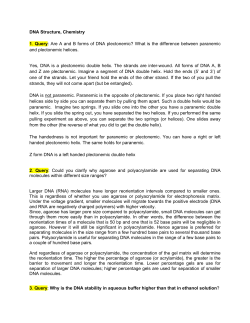 DNA Structure, Chemistry 1. Query: Are A and B forms of DNA