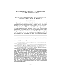 Lost in the Political Thicket: The Court, Election Law