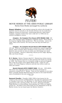 MOVIE SERIES AT THE AMES PUBLIC LIBRARY