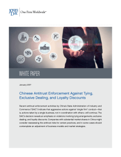Chinese Antitrust Enforcement Against Tying, Exclusive