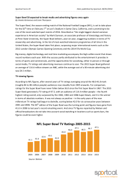 NFL Super Bowl TV Ratings 2005-2015
