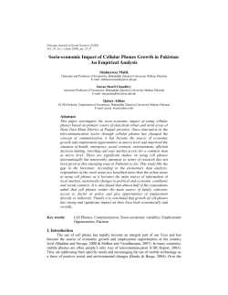 Socio-economic Impact of Cellular Phones Growth in