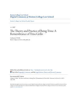 A Remembrance of Trina Grillo - Digital Commons @ Boston