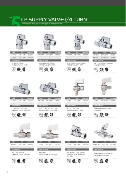 cp supply valve 1/4 turn