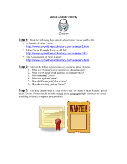 Julius Caesar Activity http://www.eyewitnesstohistory.com/caesar3