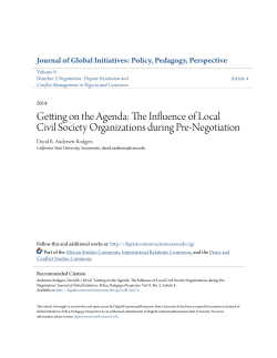 Getting on the Agenda: The Influence of Local Civil Society