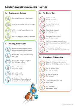 Letterland Action Songs – Lyrics