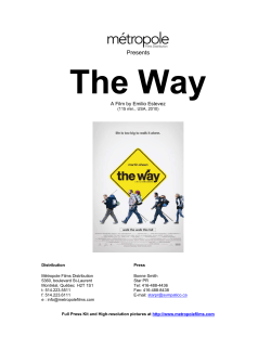 THE WAY - M&eacute;tropole Films