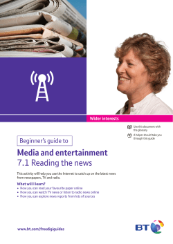 7.1 Reading the news