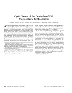 Cystic Tumor of the Cerebellum With Megaloblastic Erythropoiesis