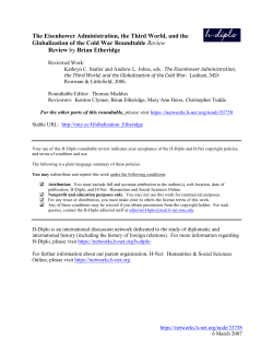 H-Diplo Roundtable on Eisenhower, the Third World, and - H-Net