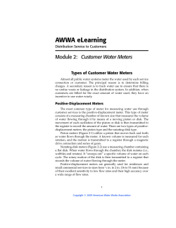 Module 2: Customer Water Meters