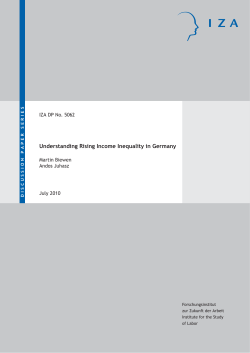 Understanding Rising Income Inequality in Germany
