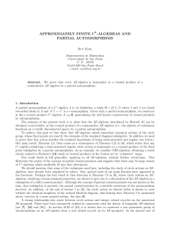 approximately finite c*-algebras and partial - MTM