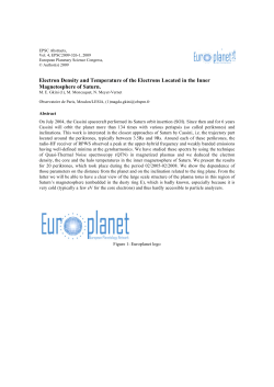 Electron Density and Temperature of the Electrons Located in the