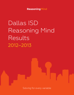 Dallas ISD Reasoning Mind Results