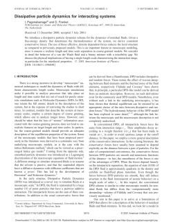 Dissipative particle dynamics for interacting systems