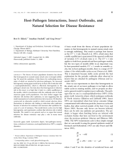Host-Pathogen Interactions, Insect Outbreaks, and Natural Selection