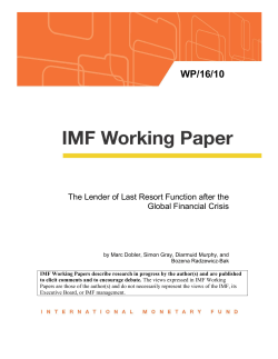 The Lender of Last Resort Function after the Global Financial