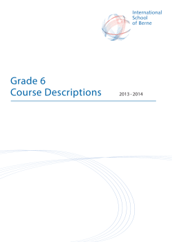 Grades 6 - The International School of Berne