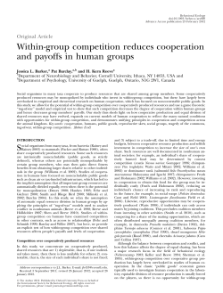 Within-group competition reduces cooperation and payoffs in human