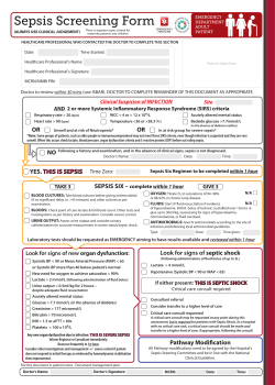 Sepsis Screening Form