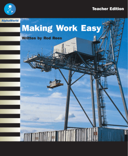 Making Work Easy
