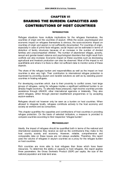 sharing the burden: capacities and contributions of host