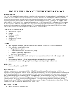 2017 fxb field education internships: france