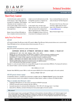 Third Party Control Technical Newsletter