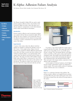 K-Alpha: Adhesion Failure Analysis