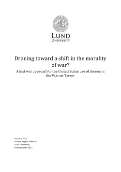 Droning toward a shift in the morality of war?