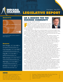 legislative report - Indiana Chamber of Commerce