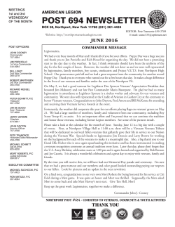 Jun 2016 - Northport American Legion Post 694