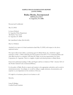 Bailey Books, Incorporated - Association of Certified Fraud Examiners